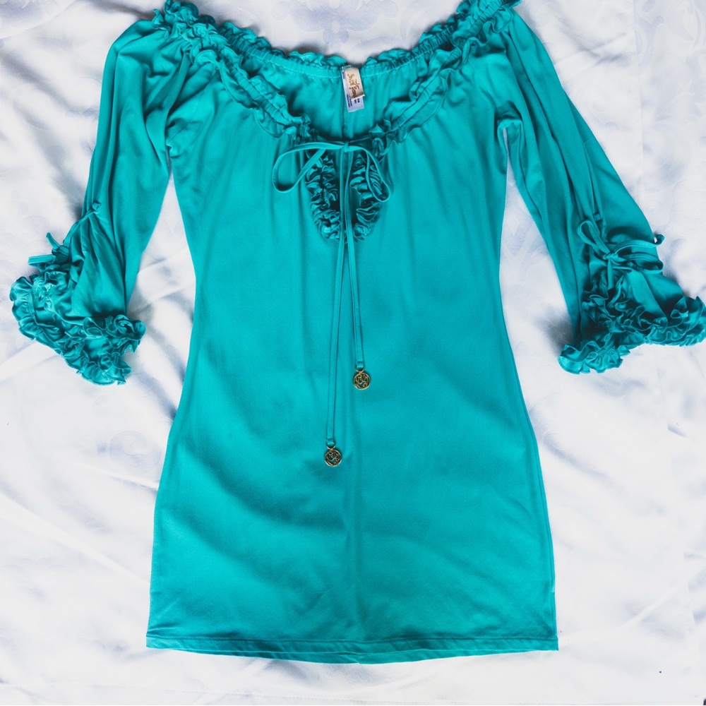 Luli Fama Ruffle Swim Cover-Up - Picture 3 of 4